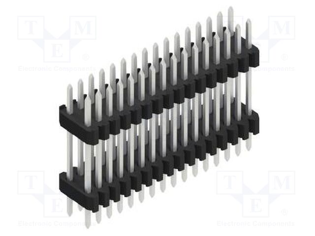 Connector: pin strips; pin header; male; PIN: 32; 1.27mm; THT; 2x16