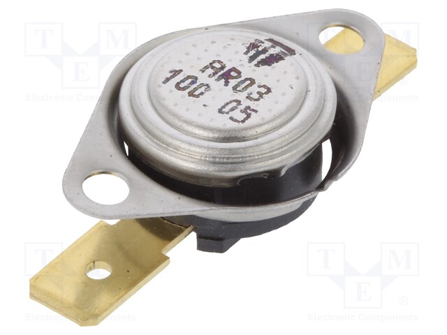 Sensor: thermostat; Output conf: SPST-NC; 100°C; 16A; 250VAC; ±5°C