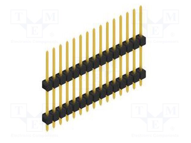 Connector: pin strips; pin header; male; PIN: 15; 2.54mm; THT; 1x15