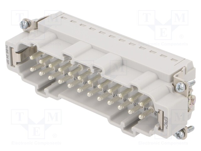 Connector: rectangular; male; EPIC H-BE; PIN: 24; 24+PE; 16A; 500V