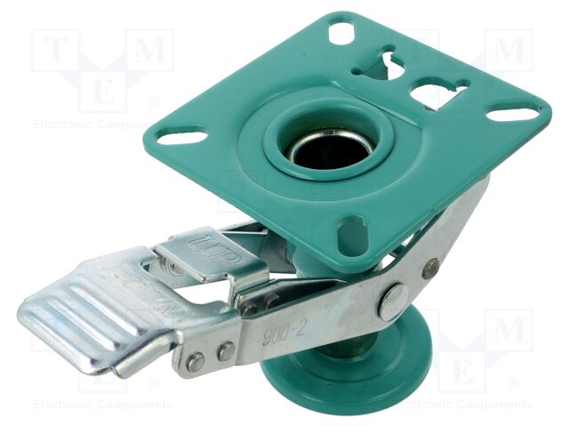 Brake; Ø: 100mm; 2000kg; Mat: stainless steel; Base dim: 120x120mm