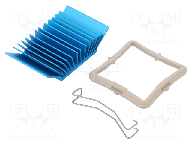 Heatsink: extruded; grilled; blue; L: 35mm; W: 35mm; H: 12.5mm; 3°C/W