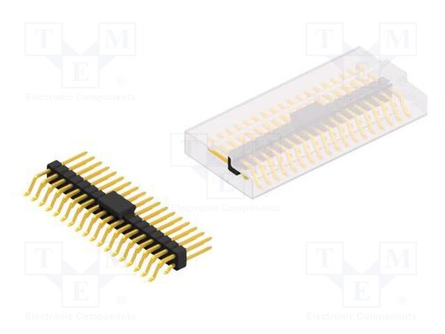 Connector: pin strips; pin header; male; PIN: 36; 2.54mm; SMT; 2x18