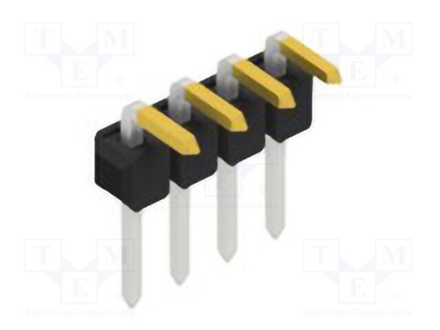 Connector: pin strips; pin header; male; PIN: 4; 2.54mm; THT; 1x4