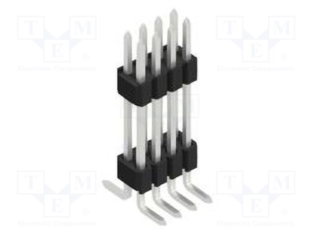 Connector: pin strips; pin header; male; PIN: 8; 1.27mm; SMT; 2x4