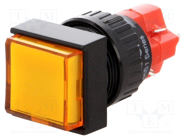 Switch: push-button; Pos: 2; SPDT; 3A/250VAC; 2A/24VDC; orange; IP40