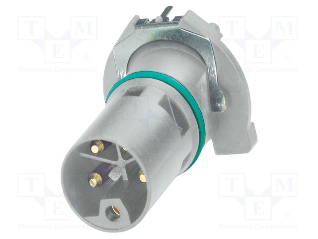 Connector: M12; contact insert; PIN: 5; 63V; straight; THR; 16A; 4+PE