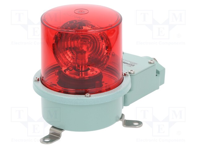 Signaller: lighting; rotating light; red; Series: SH1; 24VDC; IP66