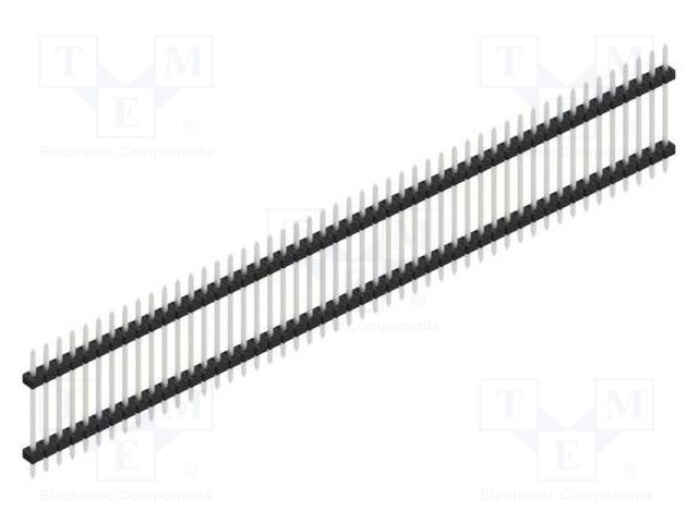 Connector: pin strips; pin header; male; PIN: 49; 2mm; THT; 1x49