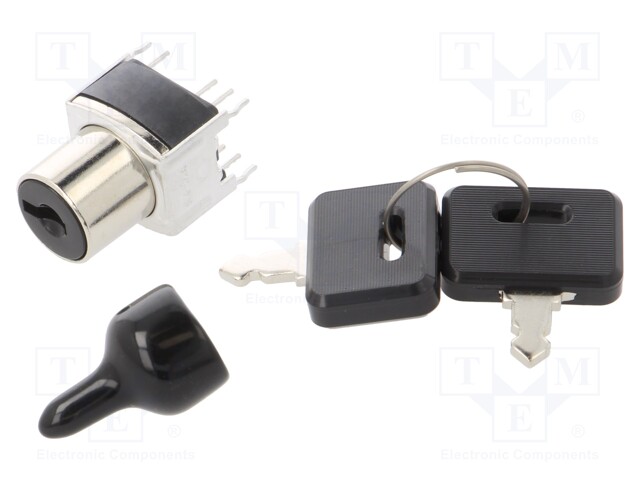 Switch: key switch; Stabl.pos: 2; Switch.method: ON-ON; -25÷70°C