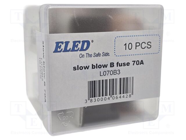 Fuse: fuse; 70A; 32VDC; automotive; 22.2mm; 22.2x15.2x45mm