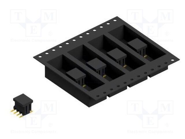Connector: pin strips; pin header; male; PIN: 8; 2mm; SMT; 2x4; 100V