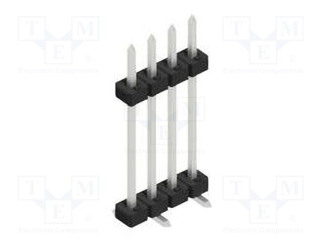 Connector: pin strips; pin header; male; PIN: 4; 2mm; SMT; 1x4; 100V