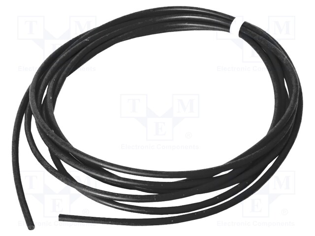 Test lead; 0.254m; black; 600V; Mat: copper; Insulation: silicone