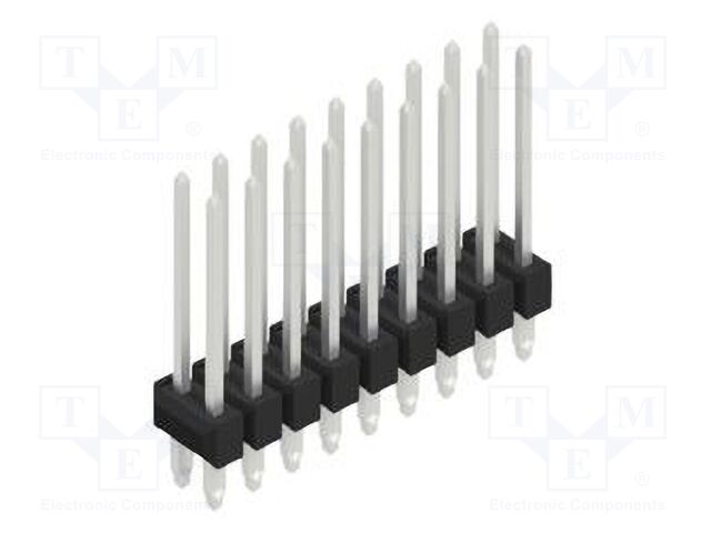 Connector: pin strips; pin header; male; PIN: 18; 2.54mm; THT; 2x9