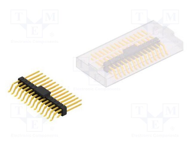 Connector: pin strips; pin header; male; PIN: 28; 2.54mm; SMT; 2x14