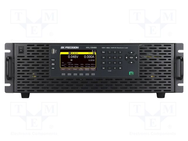 Electronic load; 0÷150V; 0÷480A; 3kW; 133x428.4x665mm; 5÷40°C