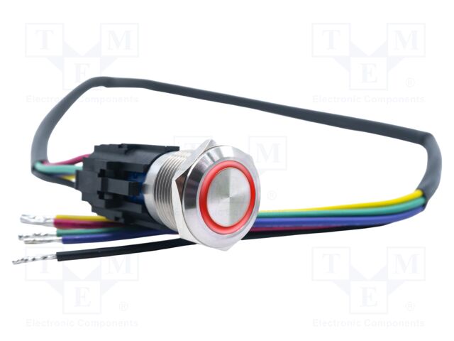 Switch: vandal resistant; SPDT; 3A/250VAC; IP67; ON-ON; red/green