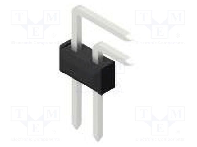 Connector: pin strips; pin header; male; PIN: 2; 2.54mm; THT; 2x1
