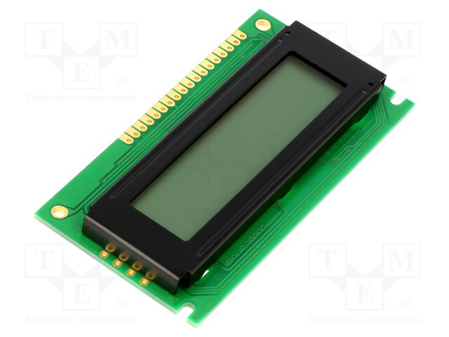 Display: LCD; alphanumeric; FSTN Positive; 16x2; 84x44x10.5mm; LED