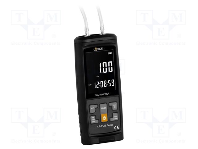 Manometer; -1÷1kPa; LCD; ±1%; Interface: USB C; Ø162x63mm; IP20