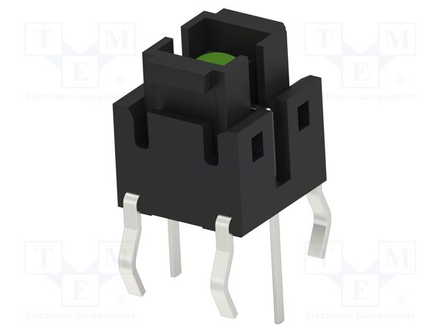 Microswitch TACT; SPST-NO; Pos: 2; 0.05A/12VDC; THT; LED; 980mN