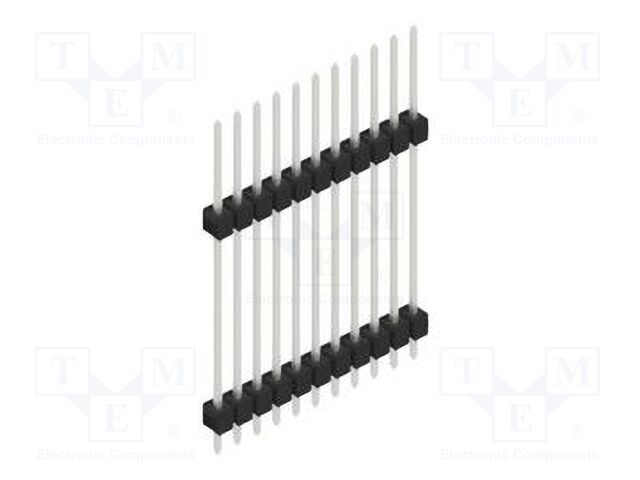 Connector: pin strips; pin header; male; PIN: 11; 2.54mm; THT; 1x11
