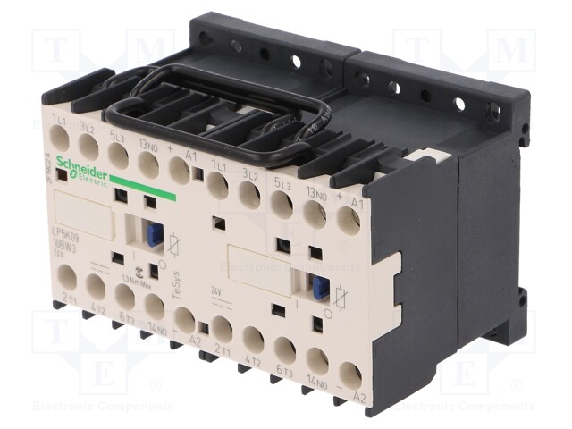 Contactor: 3-pole reversing; NO x3; Auxiliary contacts: NO; 24VDC