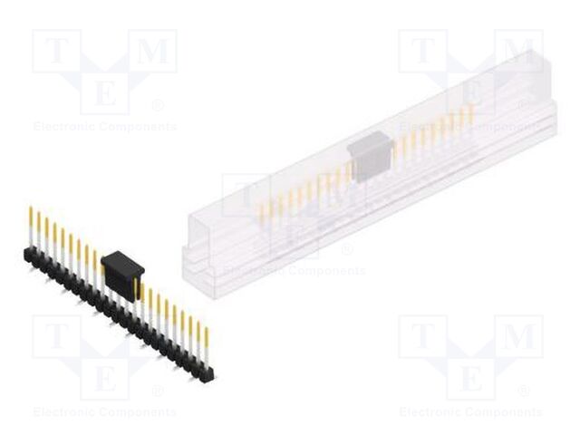 Connector: pin strips; pin header; male; PIN: 23; 2.54mm; SMT; 1x23