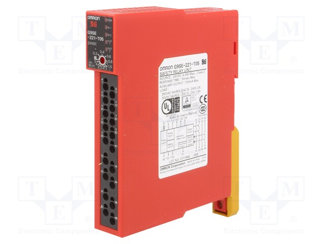 Module: safety relay; Series: G9SE; 24VDC; IN: 4; Mounting: DIN; IP20