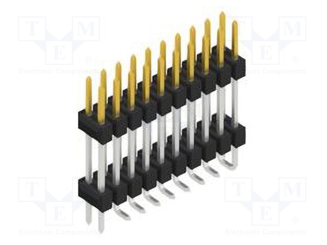 Connector: pin strips; pin header; male; PIN: 20; 2.54mm; SMT; 2x10