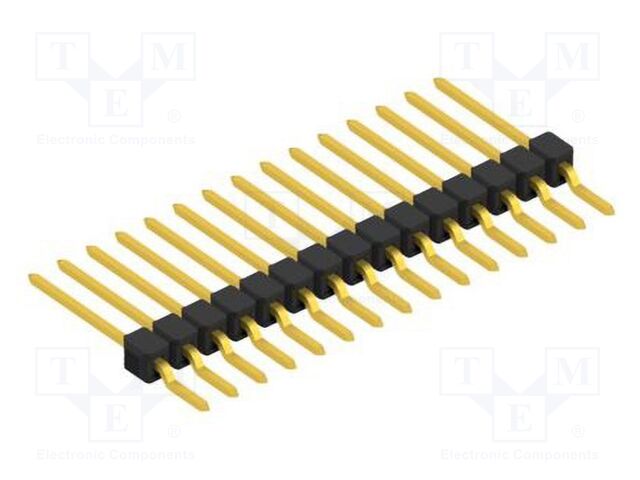 Connector: pin strips; pin header; male; PIN: 15; 2.54mm; SMT; 1x15