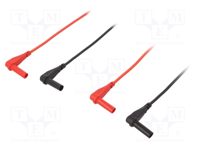 Test lead; Urated: 1kV; Inom: 10A; Len: 1.219m; insulated; black,red