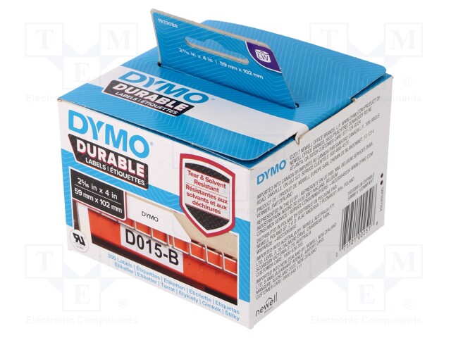 Label; Width: 59mm; Colour: white; L: 102mm