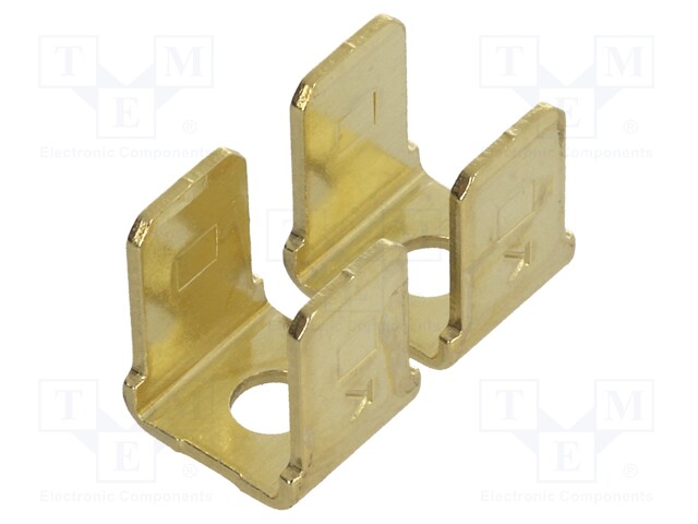 Terminal: flat; 6.4mm; 0.8mm; male; M3; 4x terminal,double; screw