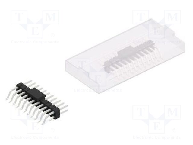 Connector: pin strips; pin header; male; PIN: 22; 2.54mm; SMT; 2x11