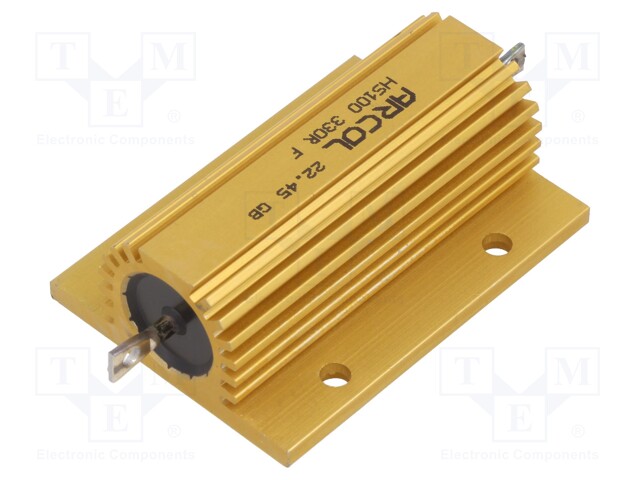 Resistor: wire-wound; with heatsink; screw; 330Ω; 100W; ±1%