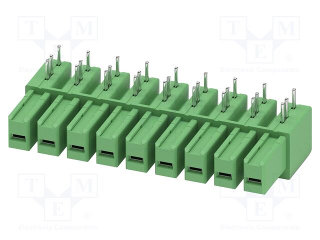 PCB headers, nominal cross section: 6 mm?, color: green, nom