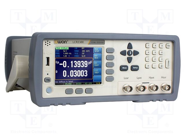 LCR meter; LCD 3,5"; R range: 0.0001÷99.9999MΩ; 0.05%; 100÷240VAC