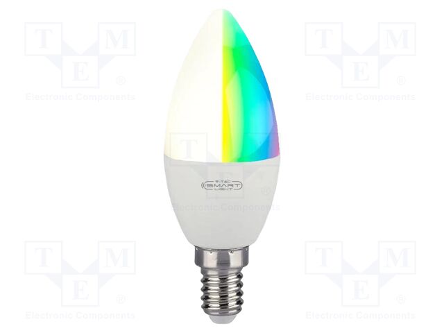 LED lamp; E14; 220÷240VAC; 450lm; 180°; CRImin: 80; Energy.cl: F