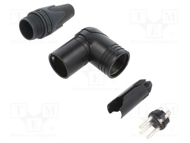 R/A CABLE CON. MALE 3POLE BAG
