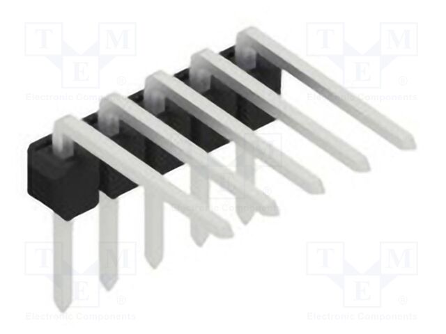 Connector: pin strips; pin header; male; PIN: 5; 2.54mm; THT; 1x5