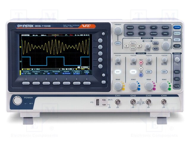 Oscilloscope: digital; Band: ≤100MHz; Channels: 4; 10Mpts; 1Gsps
