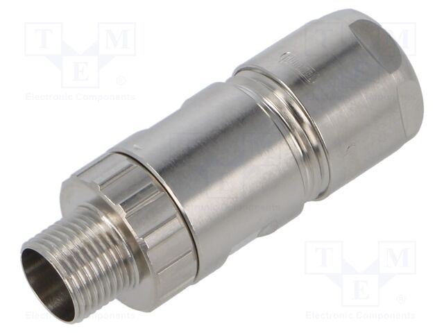 Straight connector M12 Power coding K,L male, cable 3-6mm