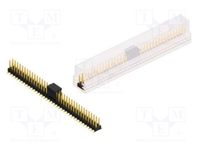 Connector: pin strips; pin header; male; PIN: 72; 2.54mm; SMT; 2x36