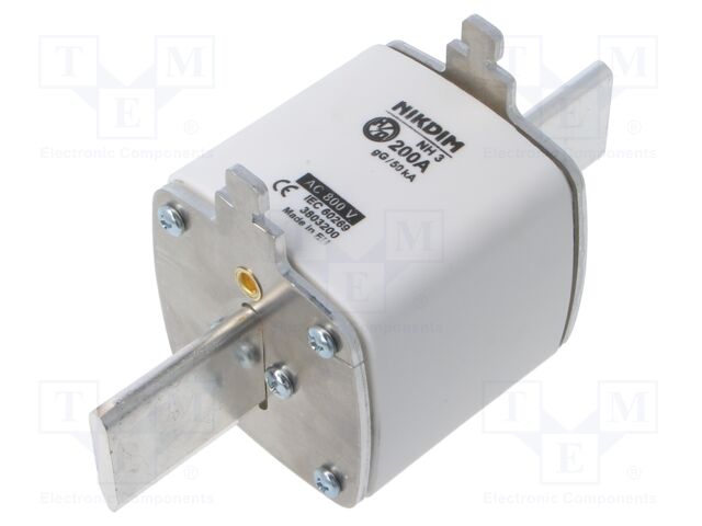 Fuse: fuse; gG; 200A; 800VAC; industrial; NH3