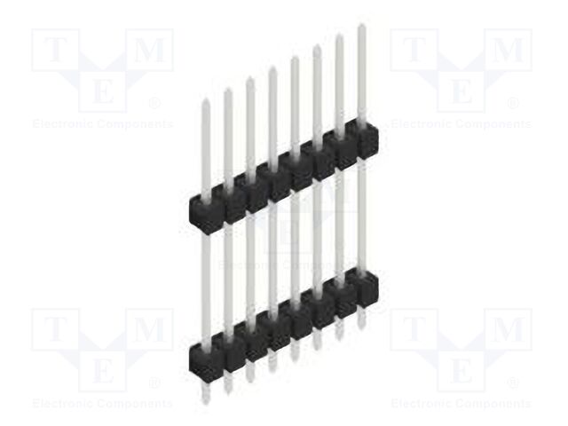 Connector: pin strips; pin header; male; PIN: 8; 2.54mm; THT; 1x8