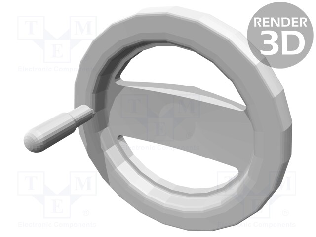 Knob; with handle; H: 70mm; Ømount.hole: 20mm; black; 0÷80°C