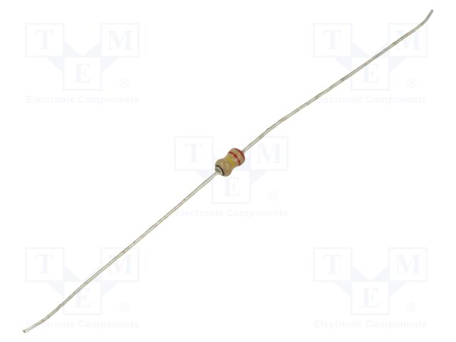 Resistor: carbon film; THT; 220kΩ; 125mW; ±5%; Ø1.85x3.5mm; axial