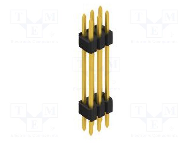 Connector: pin strips; pin header; male; PIN: 6; 1.27mm; THT; 2x3